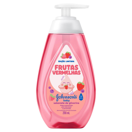 Sabonete Líquido Johnson Baby 200ml - Frutas Vermelhas