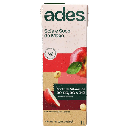 Bebida de Soja Ades 1 Litro - Maçã - TP