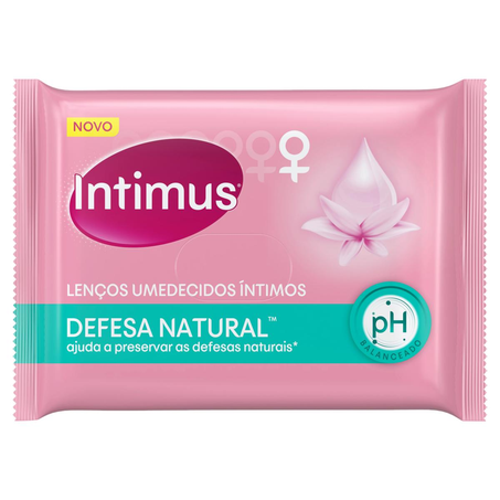 Lenço Umedecido Intimus Feminino - Defesa Natural - Com 16 Lenços