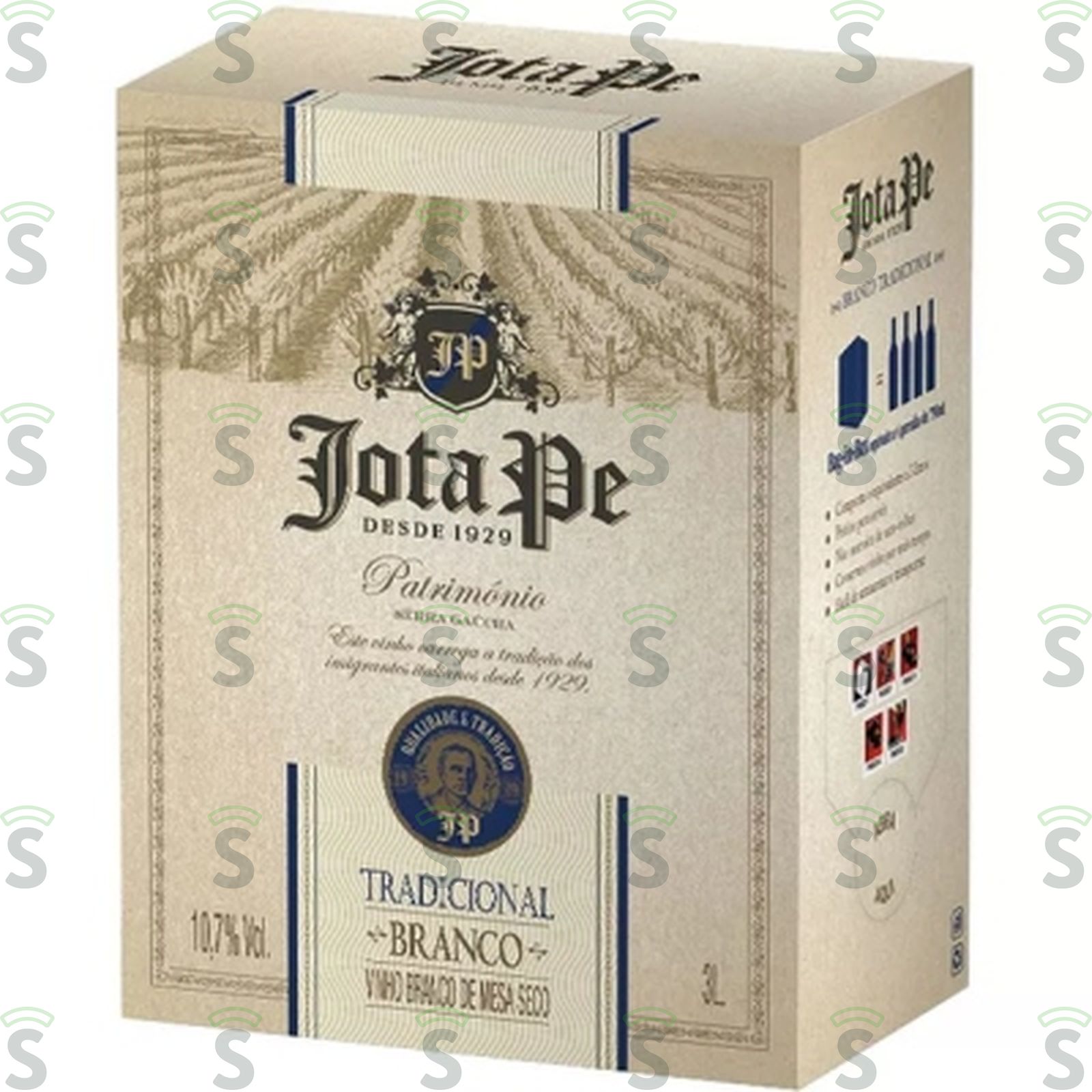 Vinho Branco Seco Jota Pe Tradicional Embalagem 3LT