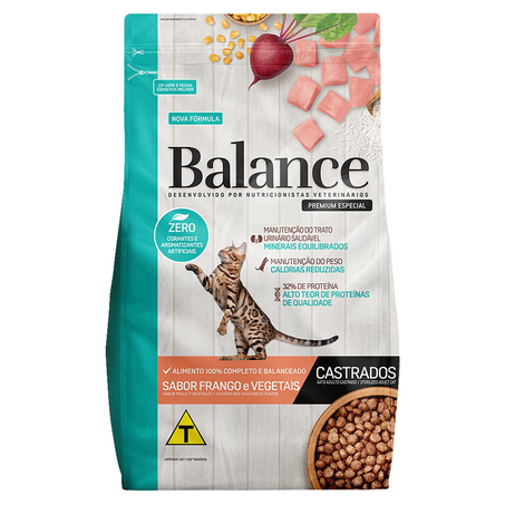 Ração para Gatos Balance 900g - Castrados