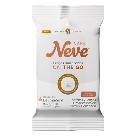 Lenço Umedecido Neve Care On The Go Pacote 16 Folhas