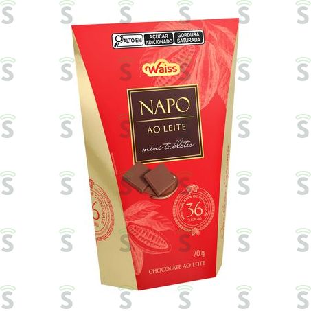  Napo Weissburg Chocolate Ao Leite Caixa 70gr