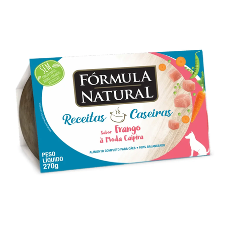 Ração Úmida Fórmula Natural Receita Caseira Cães Frango à Moda Caipira 270g