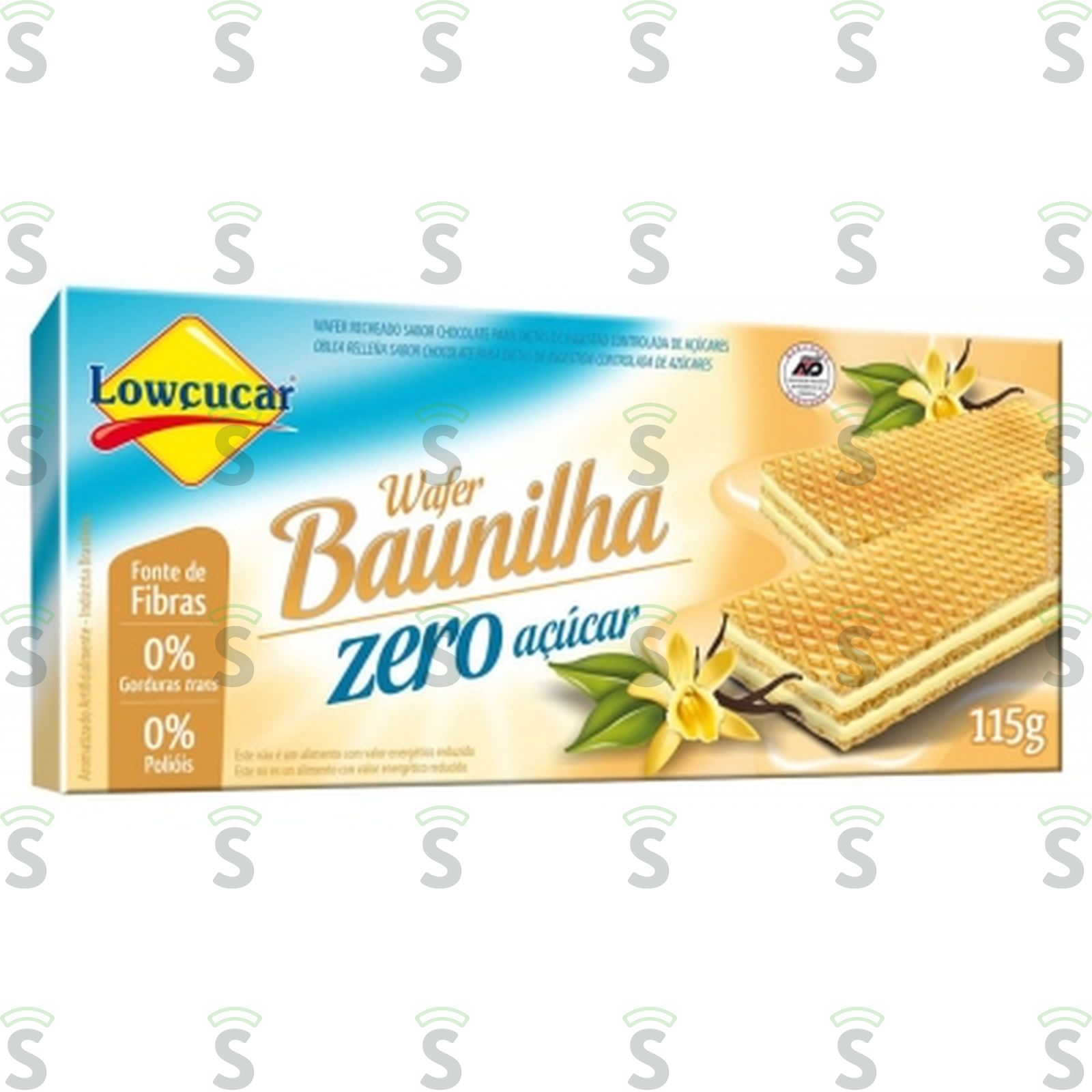 Lowcucar-wafer zero 115g baunilha