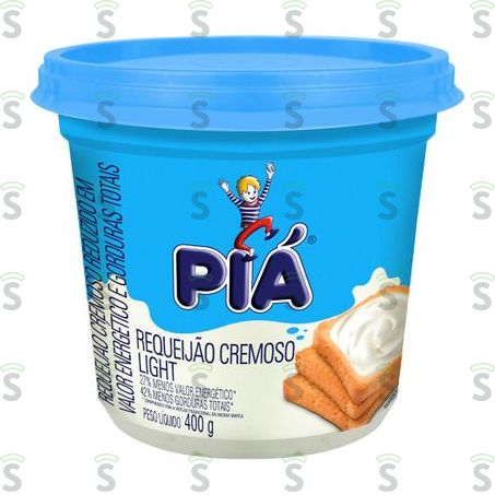  Requeijao Cremoso Pia Light 400g