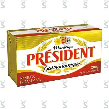  Manteiga President Sem Sal Embalagem 200g