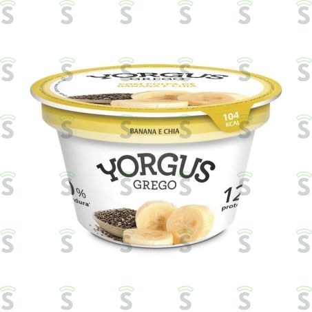  Iogurte Grego Yorgus Banana Com Chia Embalagem 130g