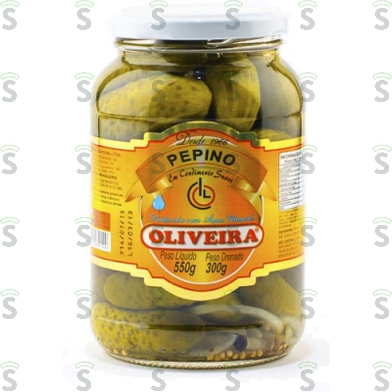 Pepino em Conserva Oliveira Pote de Vidro 300gr