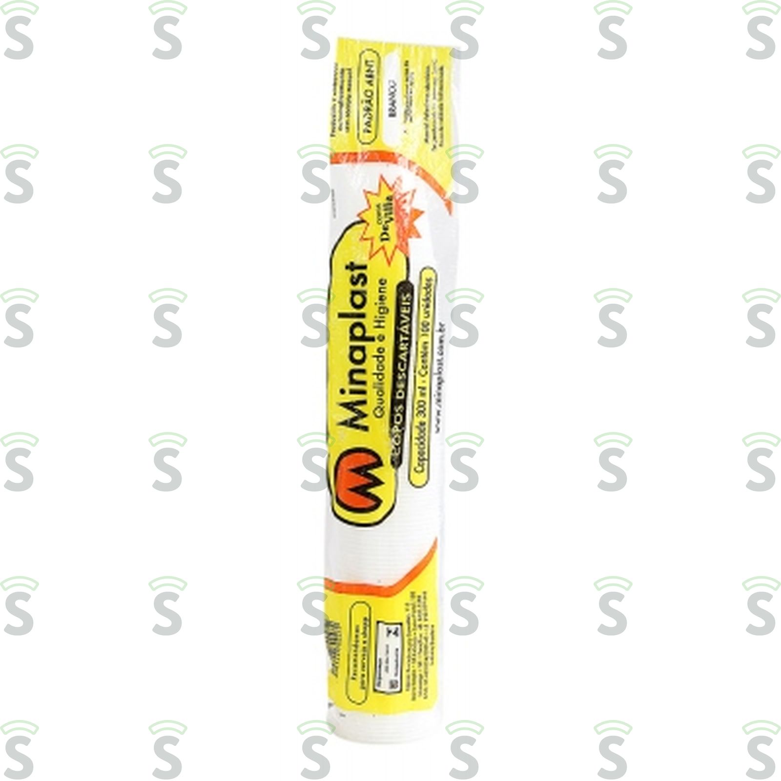 Minaplast-copo 300ml branco c/100