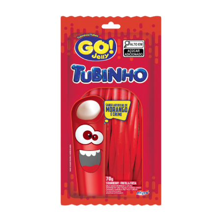 Bala Go Jelly Tubinho Morango 70g