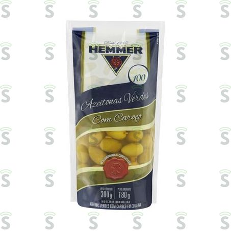  Azeitonas Verdes Com Caroço Hemmer Sachê 180g