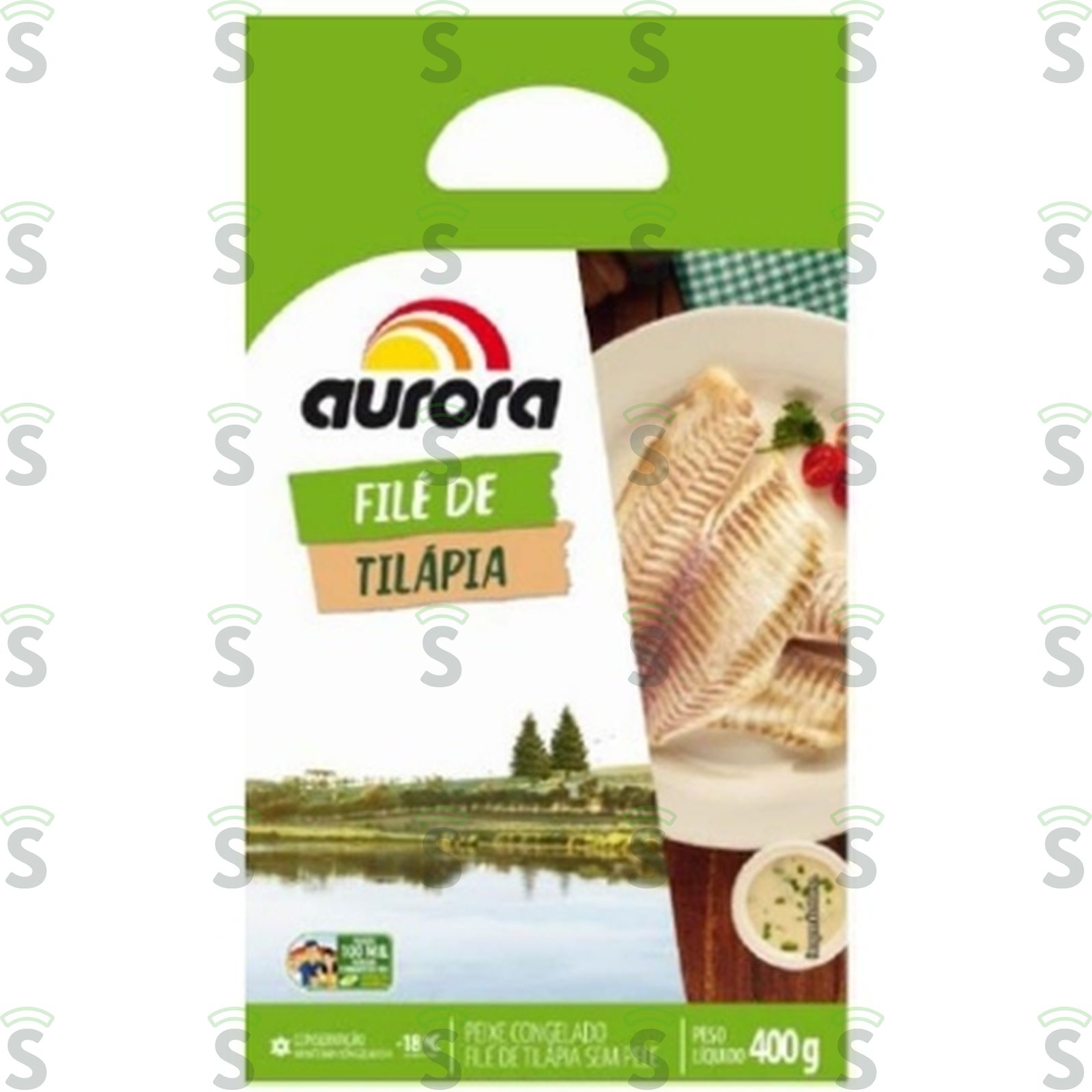 Filé de Tilápia Aurora Congelado Embalagem 400G