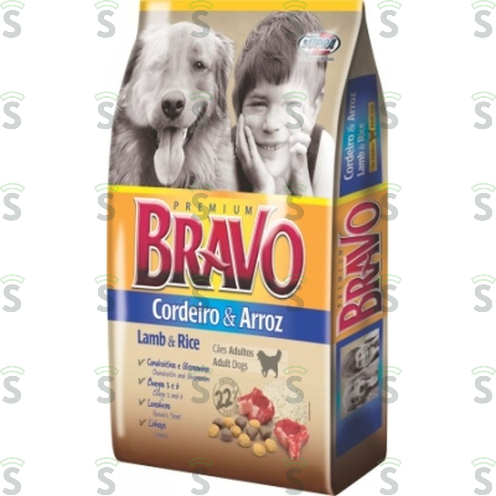 Bravo-alimento 1kg cordeiro e arroz