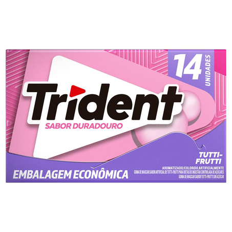 Chiclete Trident 25,2g - Tutti-frutti - Com 14 Unidades