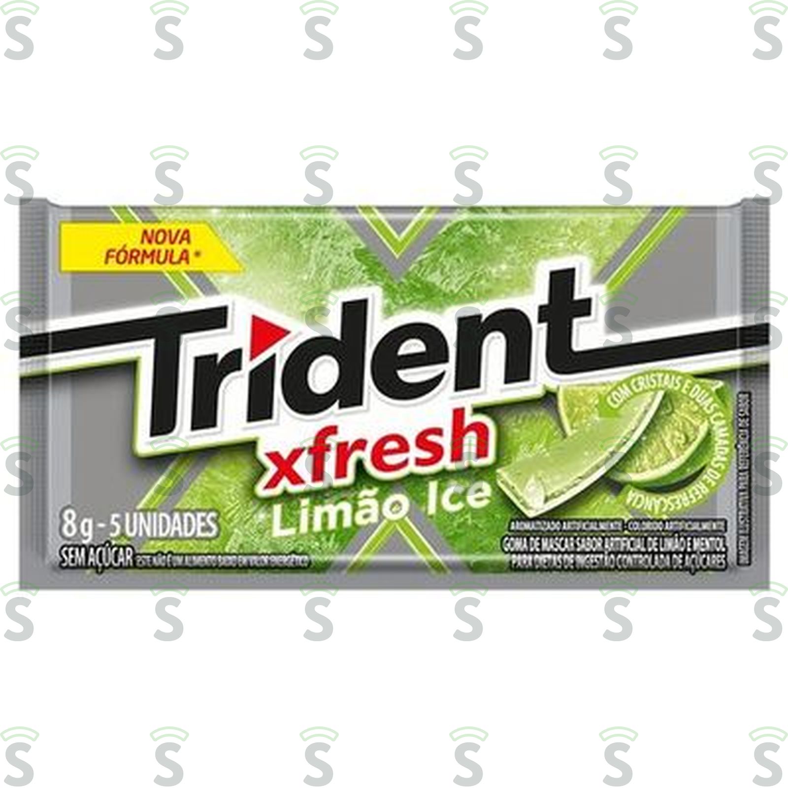 Goma de Mascar Trident Fresh Limão Ice Embalagem 8G