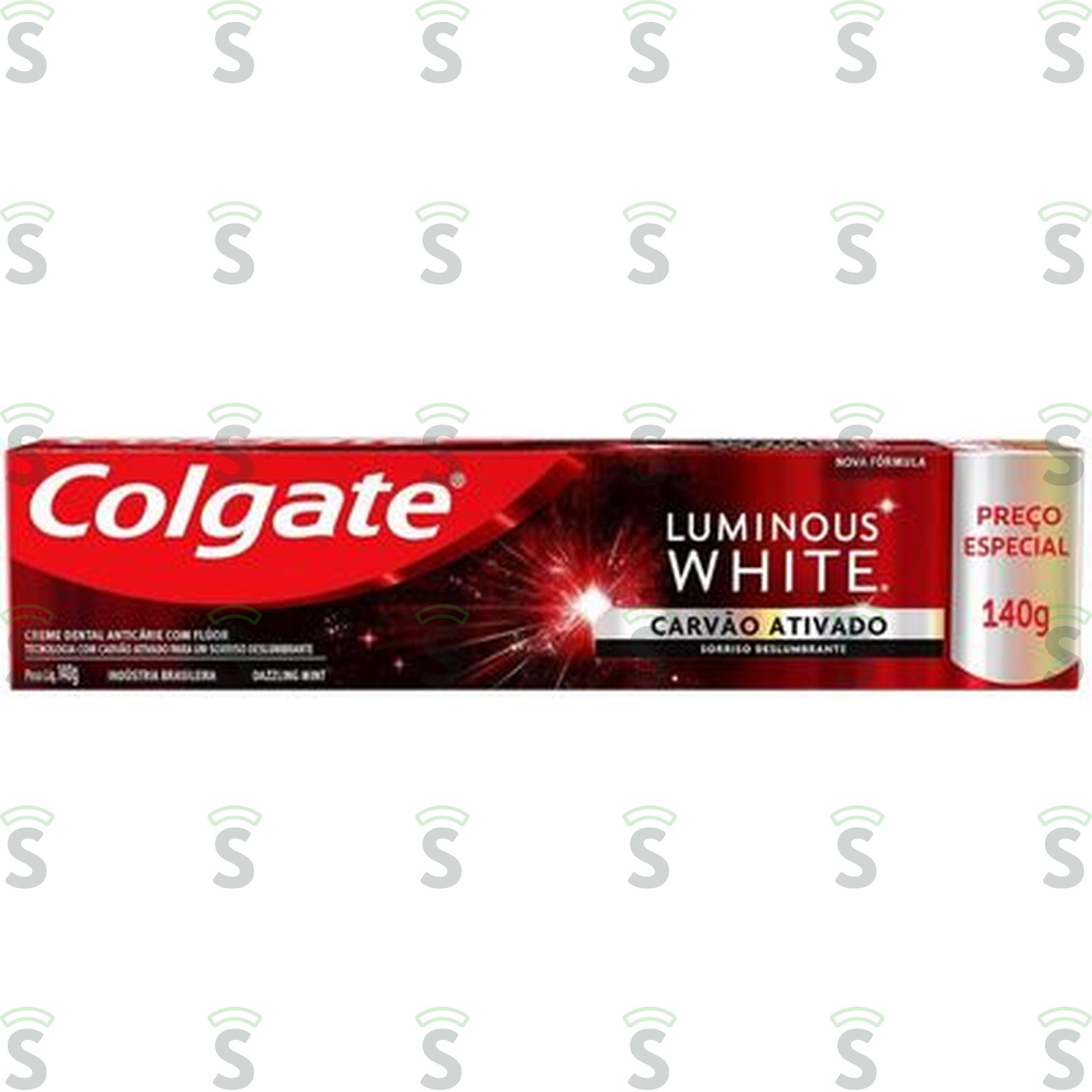 Colgate-creme dental 140g luminous white carvao