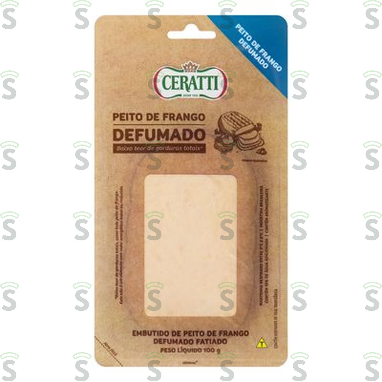 Peito de Frango Ceratti Light Defumado Fatiado Embalagem 100G