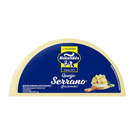 Queijo tipo Serrano Holandês fracionado - aproximadamente 400g