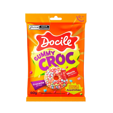 Bala docile 60g gummy croc