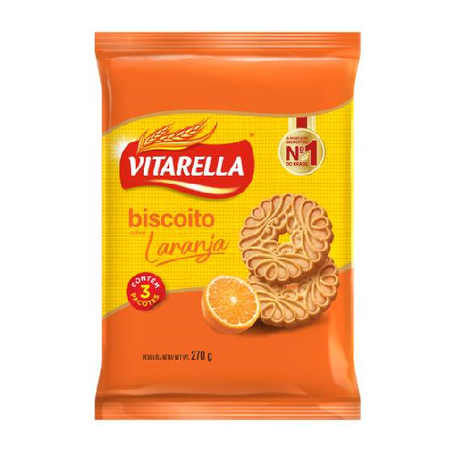 Biscoito Amanteigado Vitarella Laranja 270g