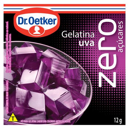 GELATINA EM PÓ DR.OETKER ZERO AÇÚCAR UVA CAIXA 12G