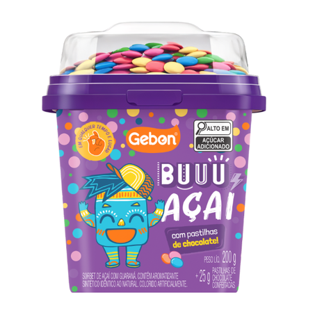 Sorvete Gebon Açai Com Confete 200ml 
 