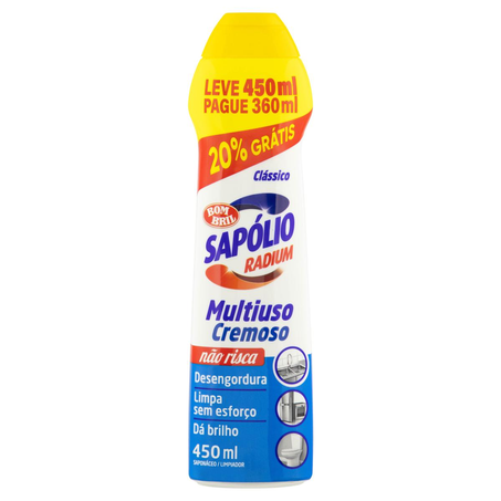 Saponáceo Radium 450ml - Com 20% de Desconto