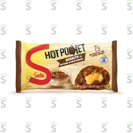  Burrito Costelinha Ao Molho Barbecue Sadia Hot Pocket Pacote 112g