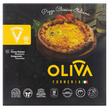 Pizza Oliva 360g - Gourmet - 4 Queijos