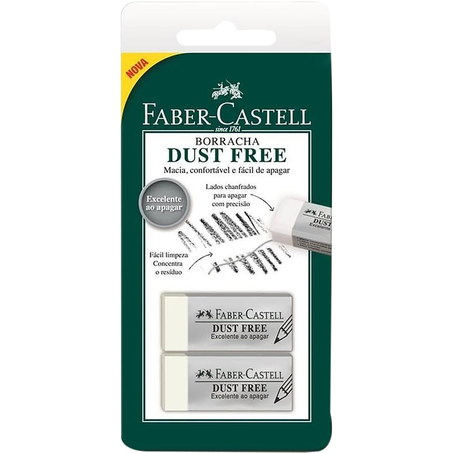 Borracha Faber-Castell Dust Free - Com 2 Borrachas - Ref. SM/187137