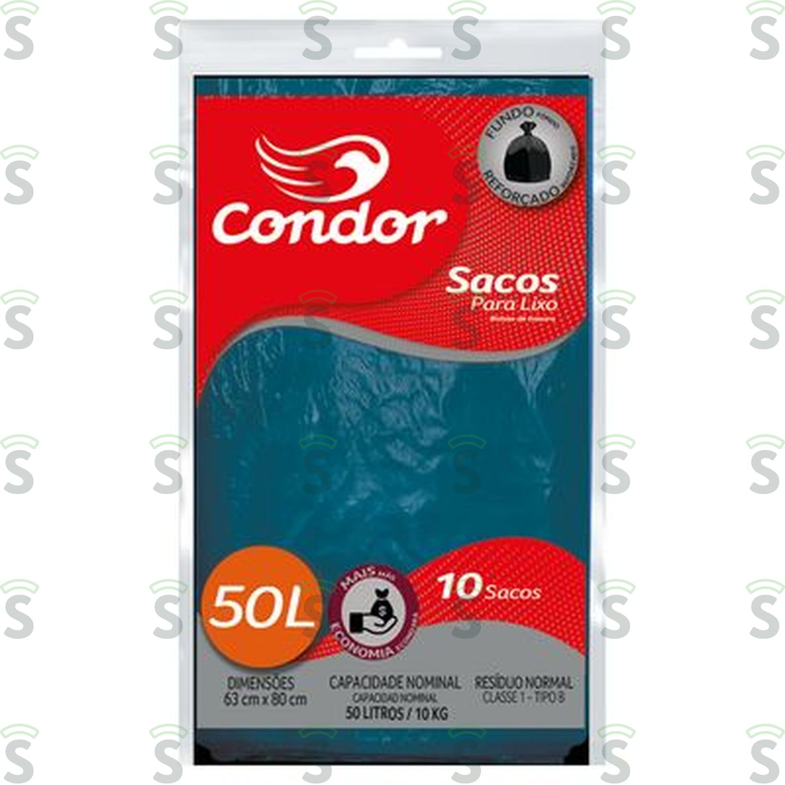 Saco Para Lixo Tipo B Condor 10 Unidades Econômico 50LT