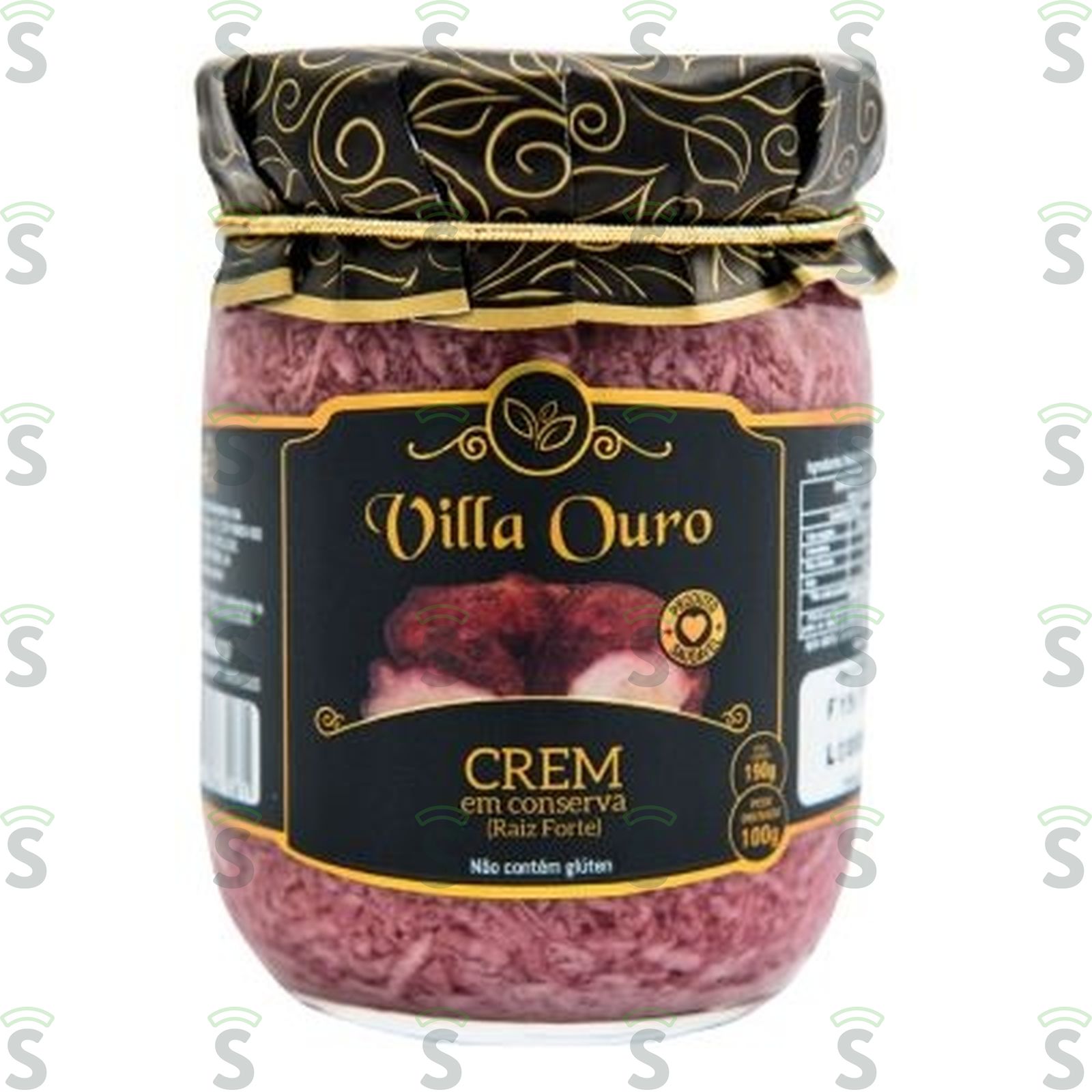 Crem em Conserva Villa Ouro Raiz Forte Pote de Vidro 100gr