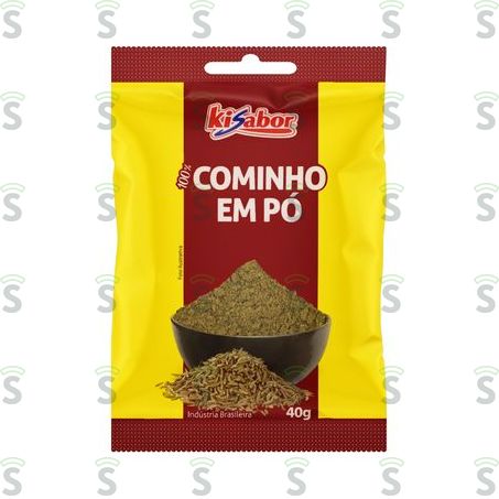  Cominho Em Pó Kisabor Embalagem 40g