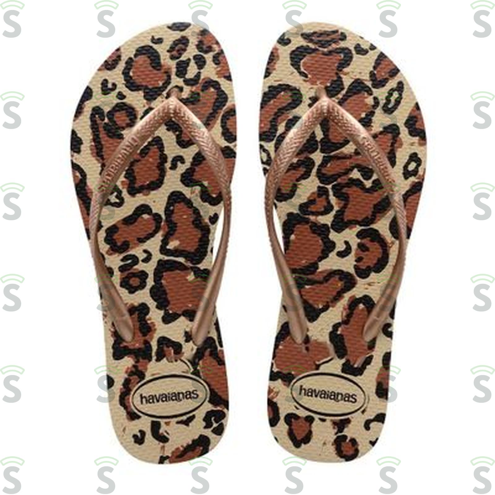 Sandália Havaianas Slim Animais Areia/rose Gold 35/36 2UN