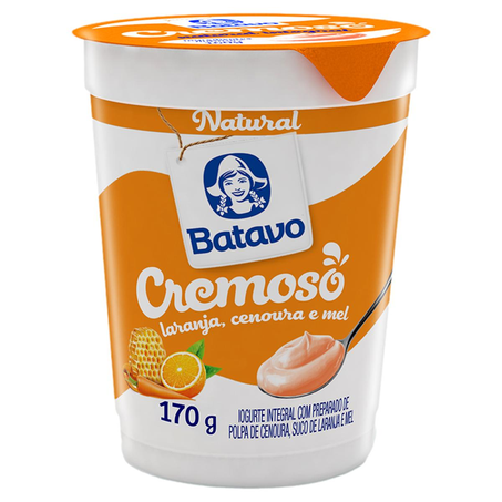 Iogurte Batavo 170g - Laranja, Cenoura e Mel