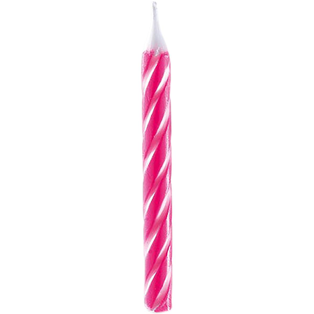 Vela Alegria&Festa Espiral - Rosa - Com 10 Velas