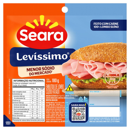 Levíssimo Seara 180g - Fatiado
