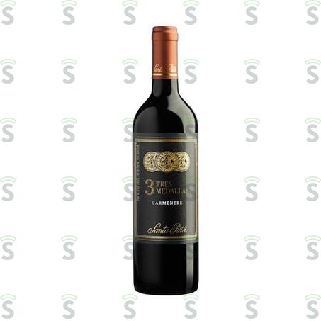  Vinho Chileno Tinto Seco Tres Medallas Carménère Valle Central Garrafa 750ml