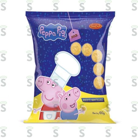  Biscoito Doce Santa Edwiges Peppa Pig Sabor Leite 100g