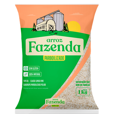 Arroz Parboilizado Fazenda 1KG