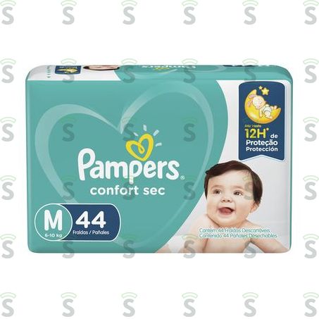  Fralda m Pampers Confort Secidades 44un