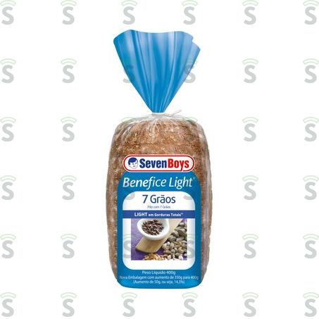  Pão de Forma Seven Boys Benefice 7 Grãos Light Pacote 350g