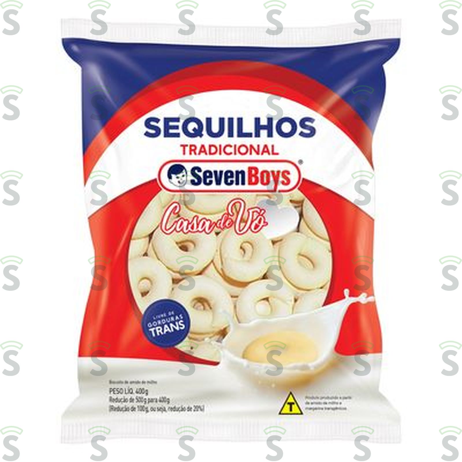 Sequilhos Seven Boys Tradicional Pacote 400G