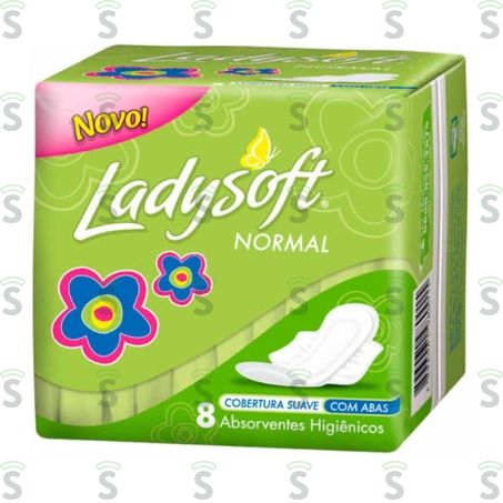  Ladysoft-absorvente Suave Com Abas C/8