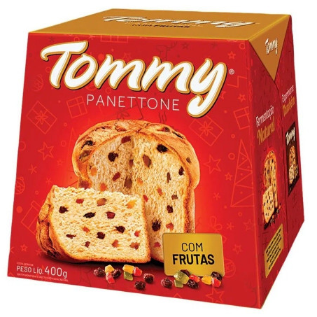 Panetone Tommy com Frutas Caixa 400G