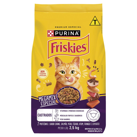 Ração Friskies 2,5kg - Castrados - Megamix