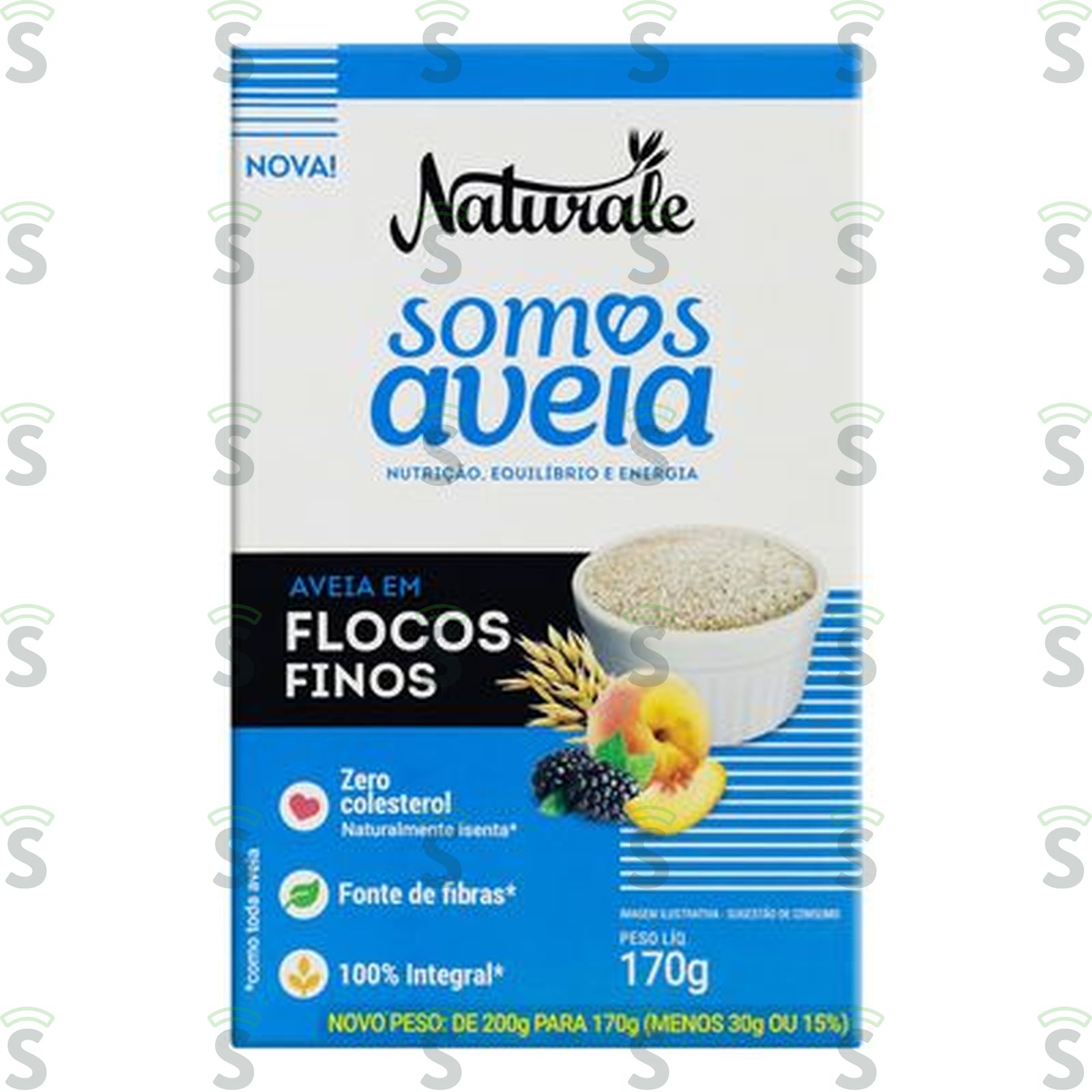 Aveia em Flocos Finos Naturale Somos Aveia Caixa 170gr
