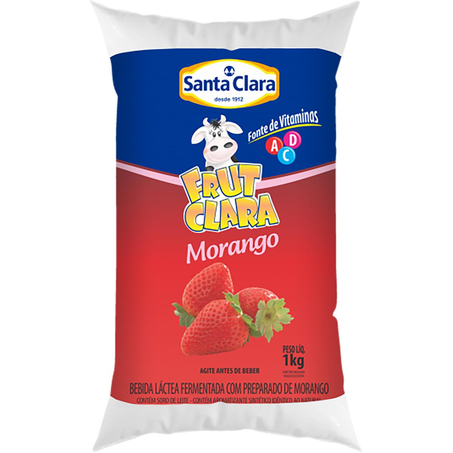 Bebida Láctea Santa Clara 1kg - Morango - Sachê