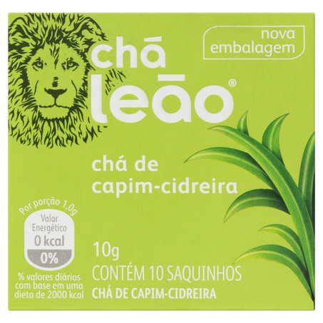 Chá Leão 10g - Capim-cidreira - Com 10 Saquinhos